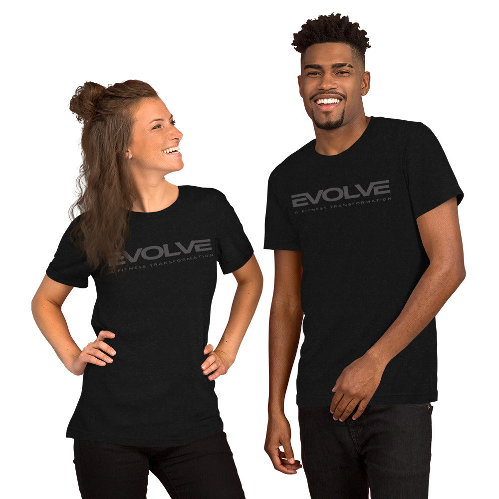 Heather Black/Gray Short-Sleeve Unisex T-Shirt