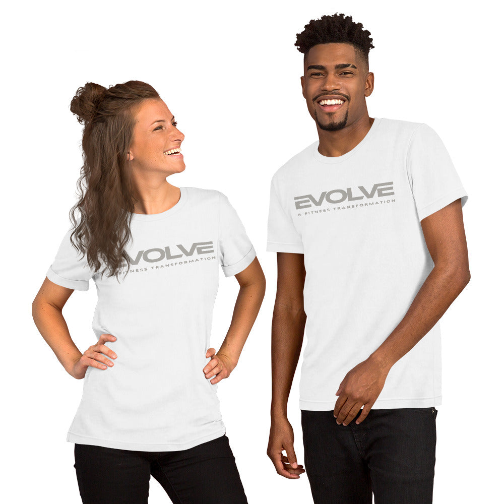 White/Gray Short-Sleeve Unisex T-Shirt