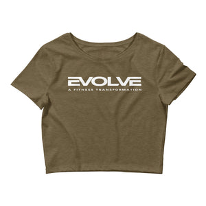 Olive/White Women’s Crop Tee