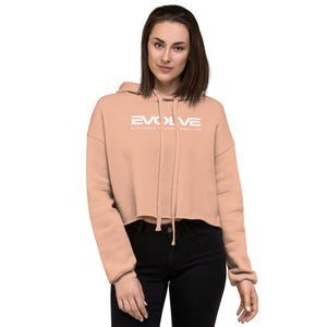 Peach/White Crop Hoodie